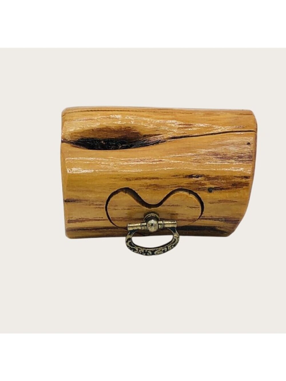 Handmade Wooden Trinket Gift Ring Secret Stash Box Cedar New